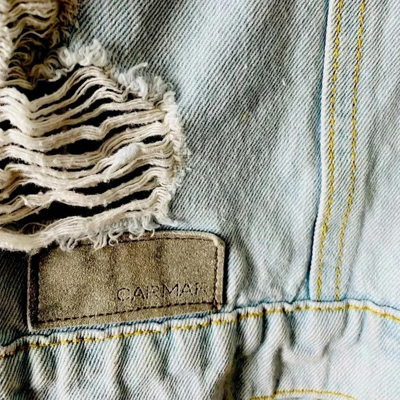 CARMAR | Distressed Faded Wash Audrey Denim Jacket Size M (NWOT) - Picture 6 of 8